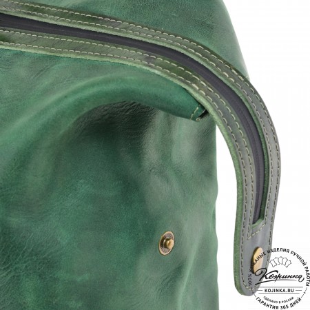  Кожаный рюкзак "Аргентум" (изумруд)